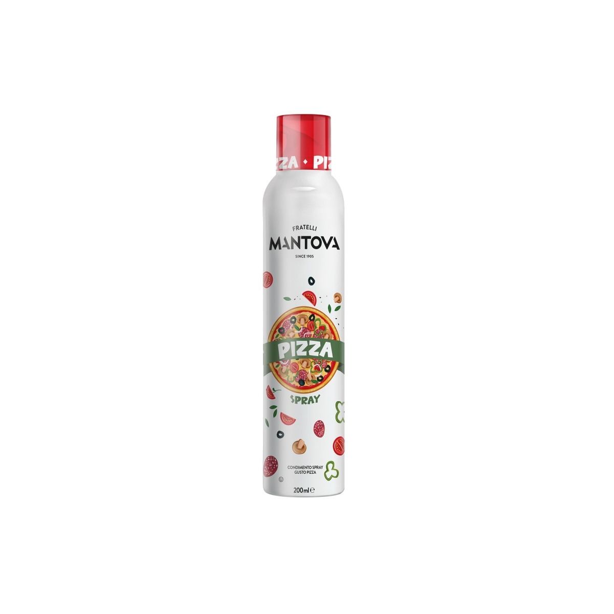 Pizza spray: olio extravergine di oliva aromatizzato al gusto pizza - 200 ml