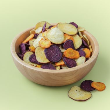 Chips di Verdure con Barbabietola, Patata dolce e Carota