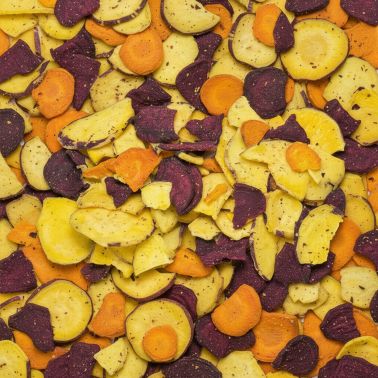 Chips di Verdure con Barbabietola, Patata dolce e Carota
