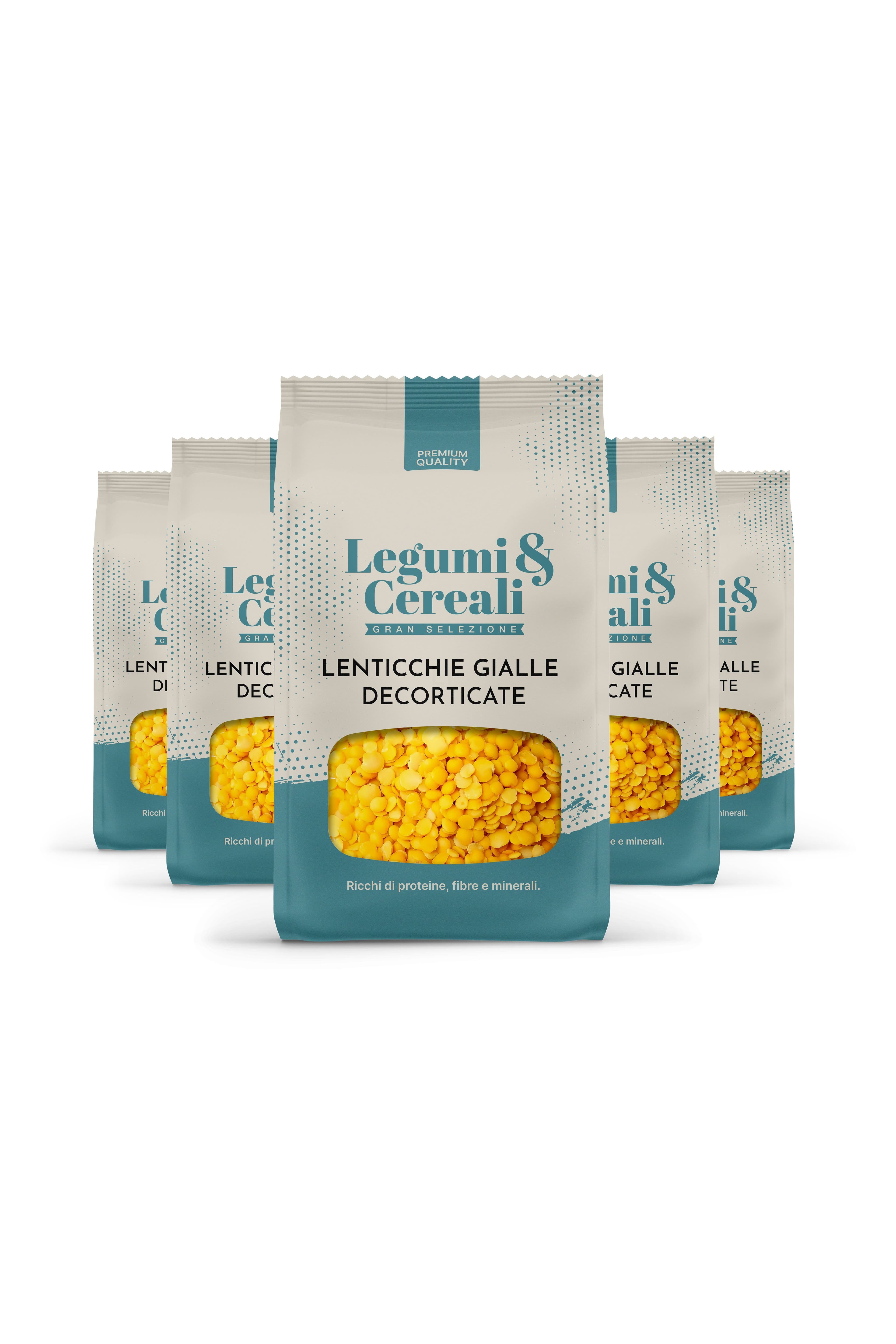 Lenticchie gialle decorticate - pacchetto 5 x 500 g