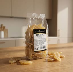 Zenzero Disidratato Senza Zucchero cristallizzato a Fette 100% Naturale - Prima Qualità