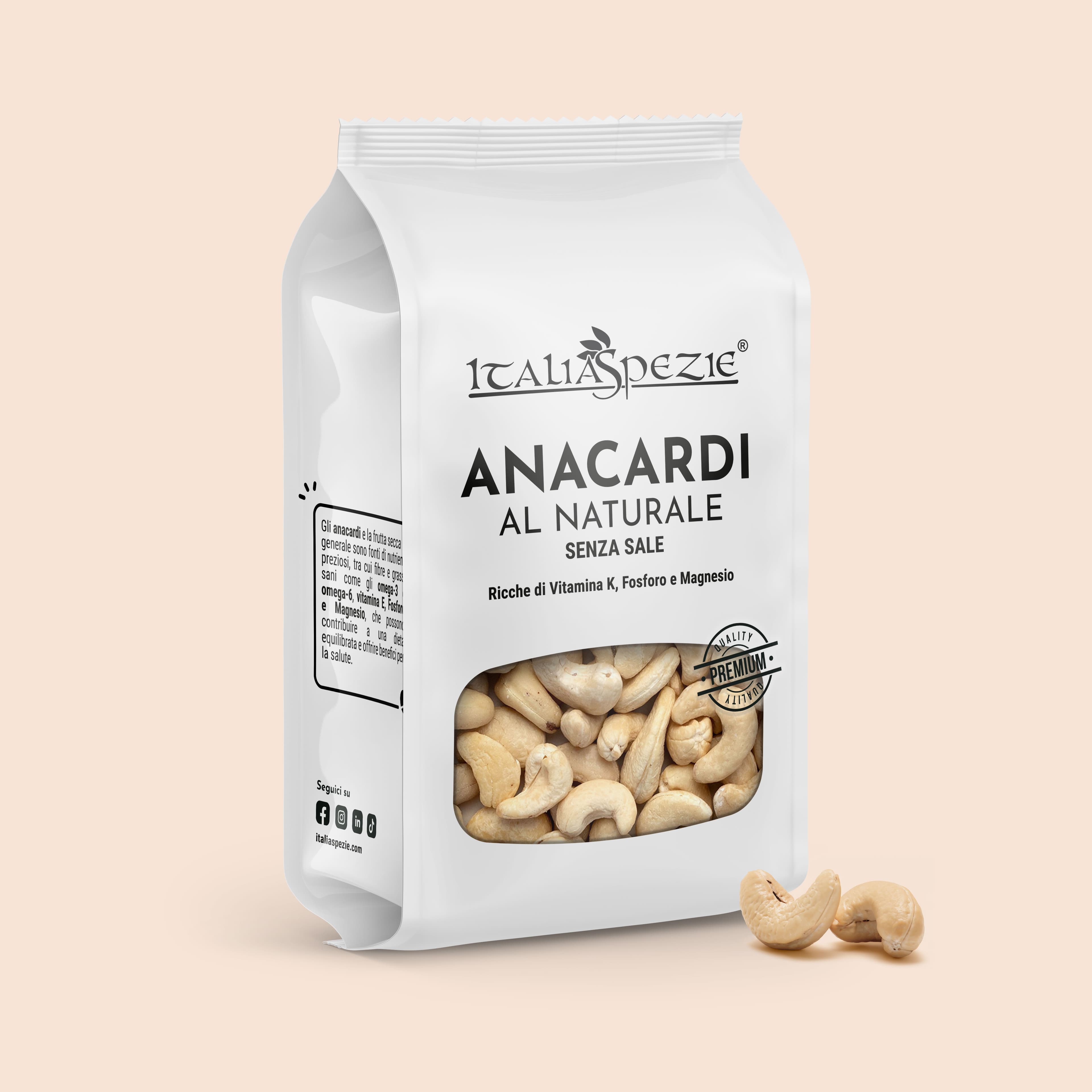 Anacardi crudi al naturale