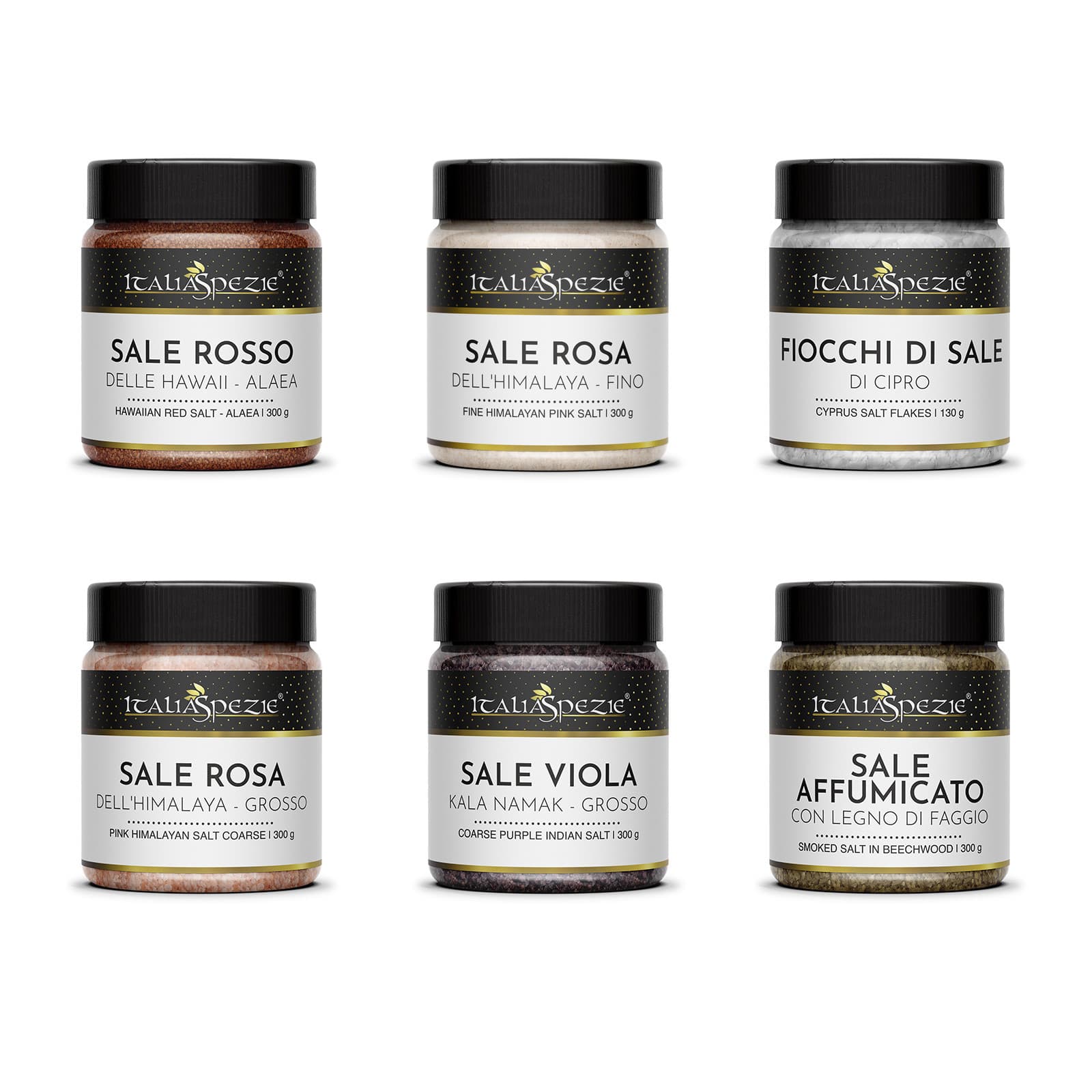 Mix di 6 Sali da cucina in barattolo [Pacchetto da 6]