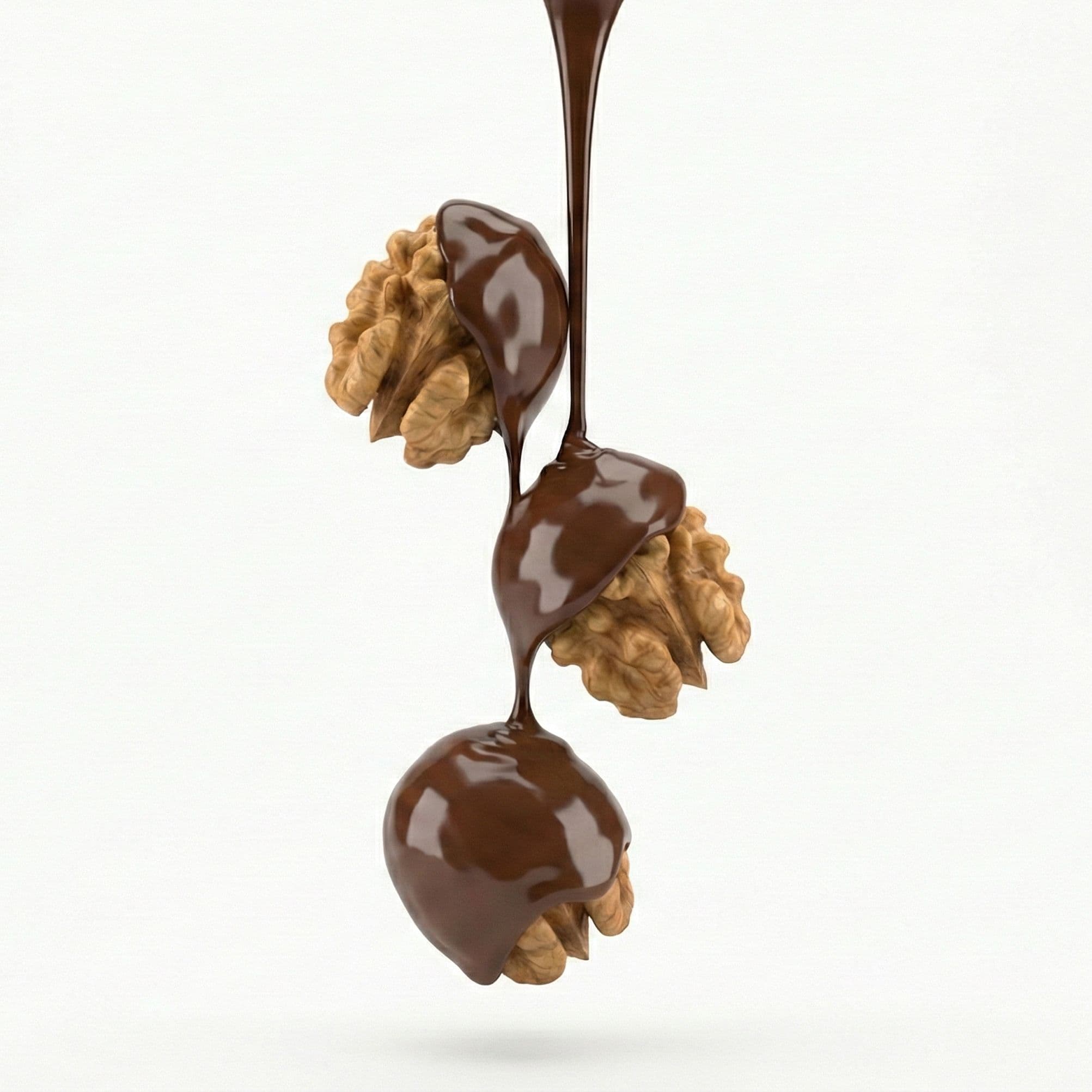 Noci ricoperte di cioccolato 70%