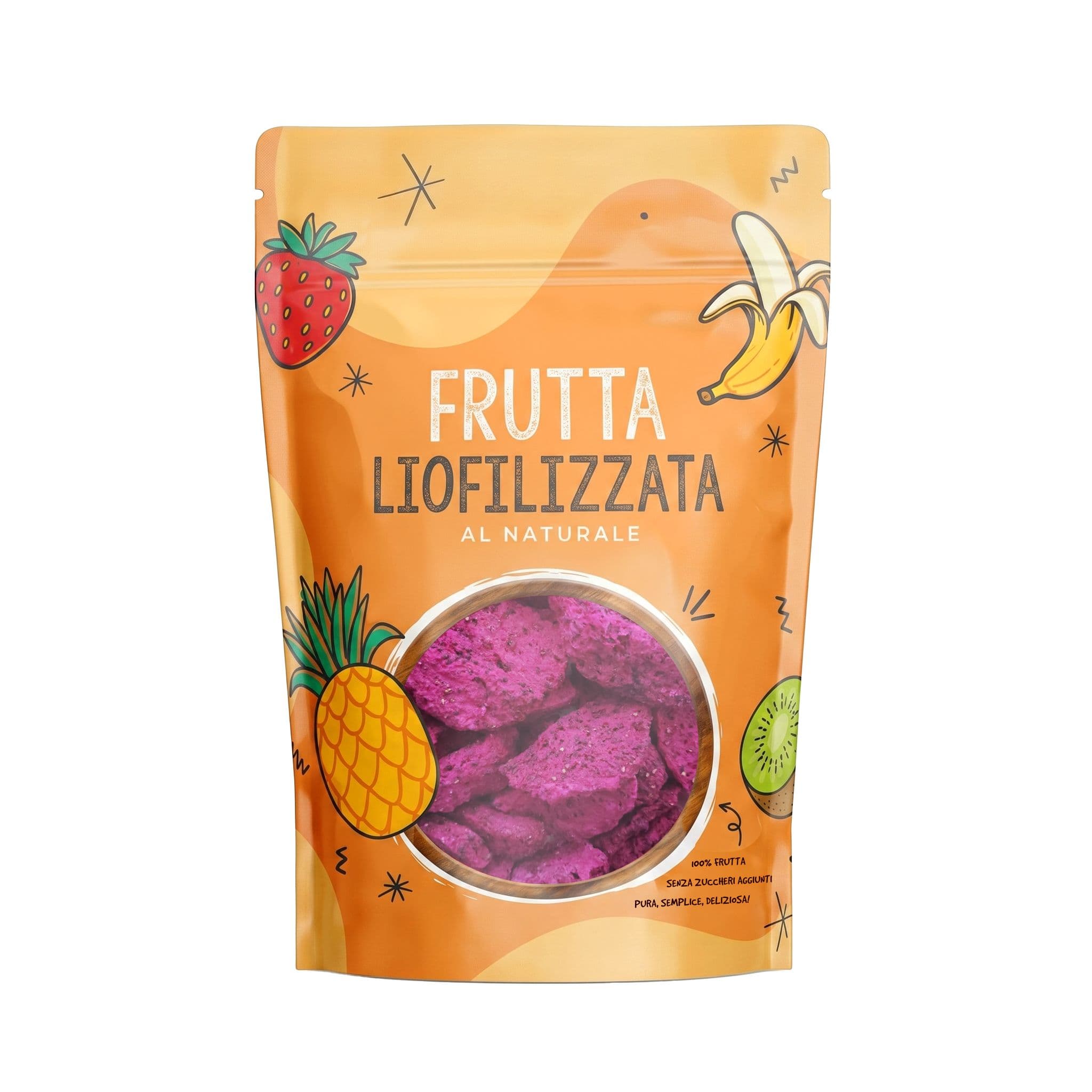Dragon Fruit Liofilizzato a Fette - Pitaya rossa — 80 g