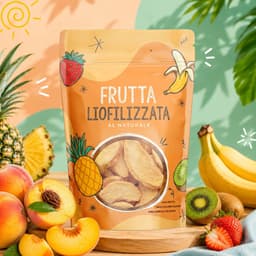 Pesca gialla liofilizzata a fette