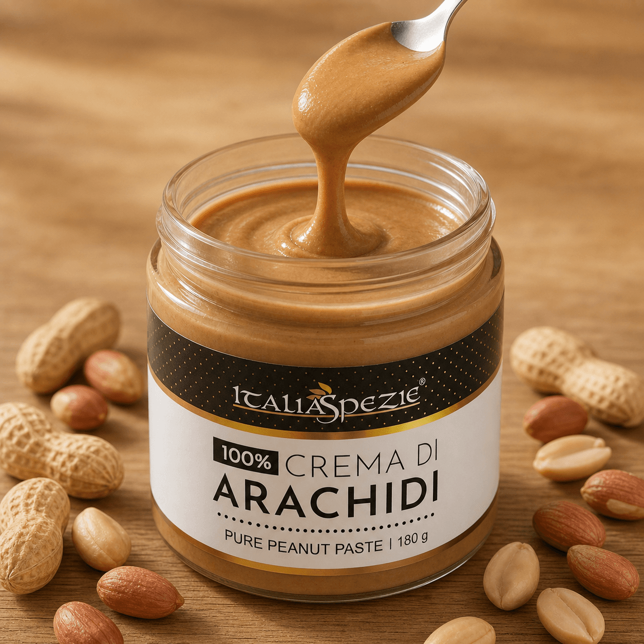 Crema di Arachidi 100% pura - 180g — Vasetto vetro 180 g