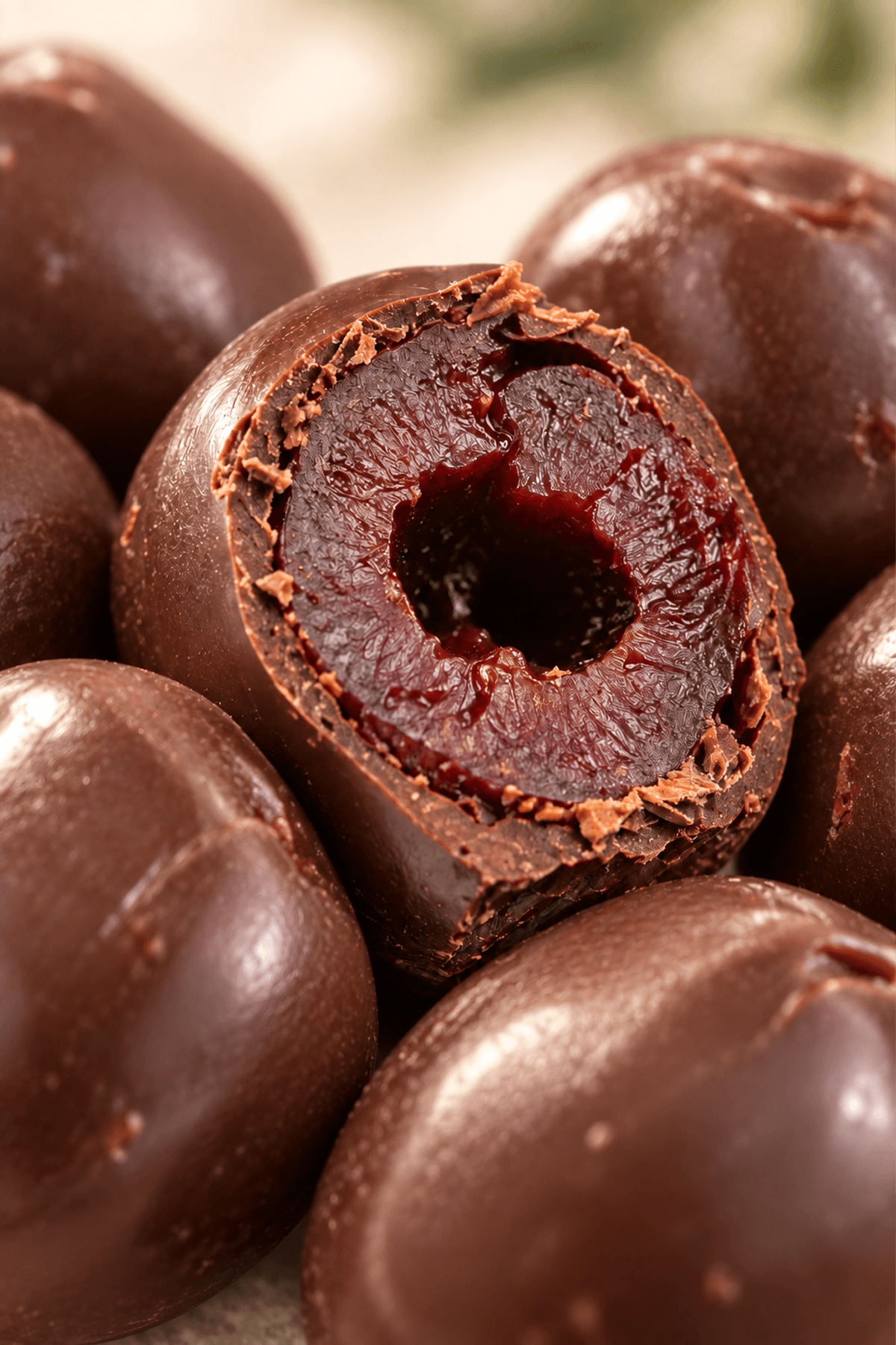 Olive candite ricoperte al cioccolato extra fondente - 120 g