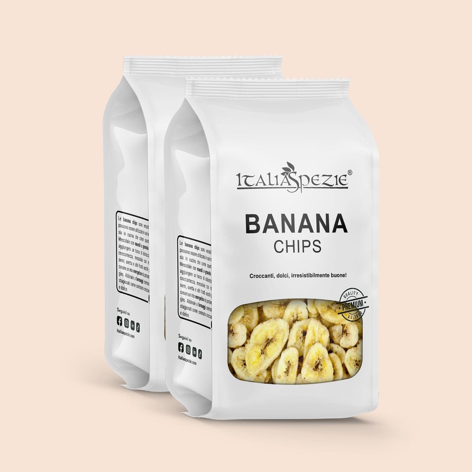 Banana chips disidratate - Pacchetto 2 x 500 g