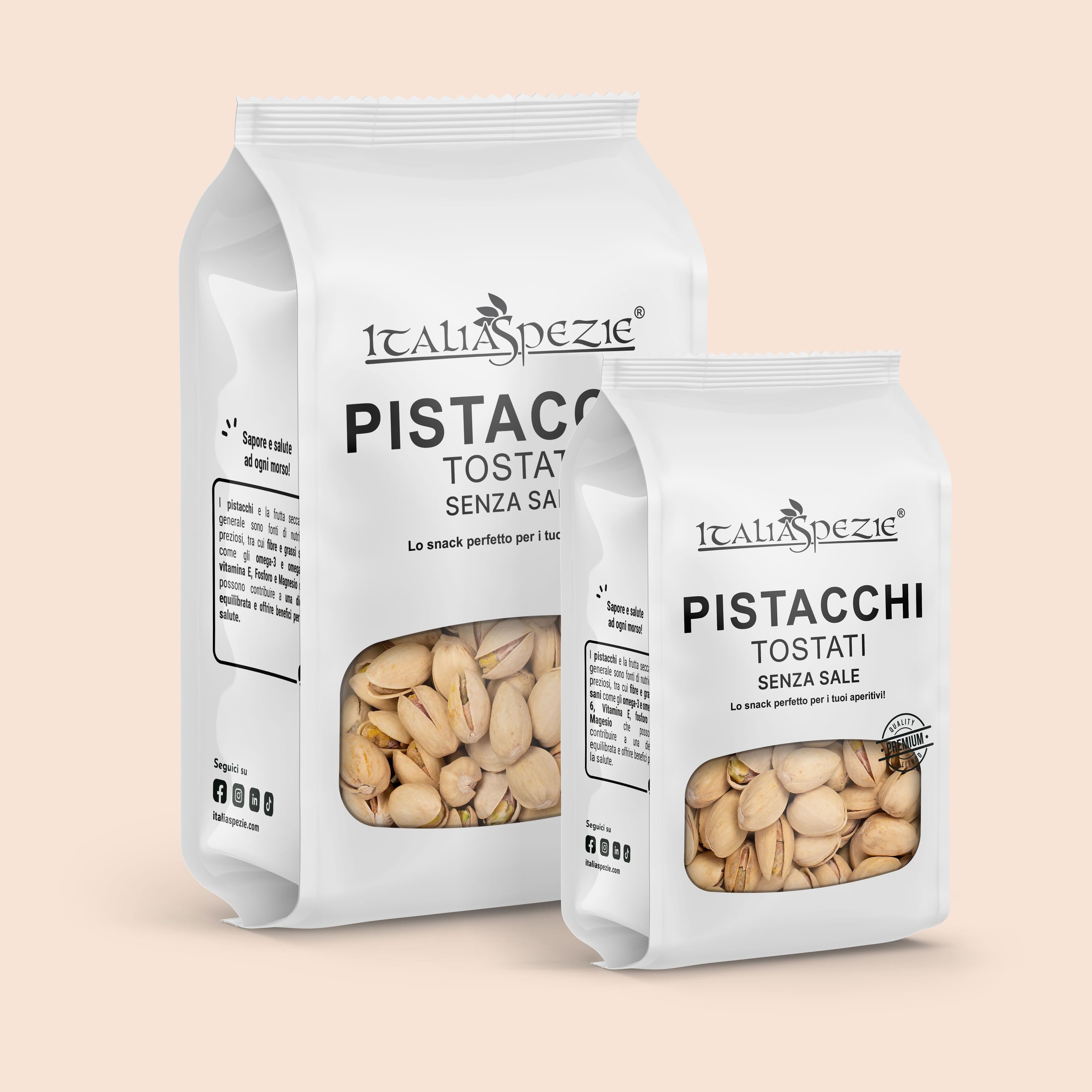 Pistacchi Tostati - Senza Sale - Pacchetto 2 x 500 g