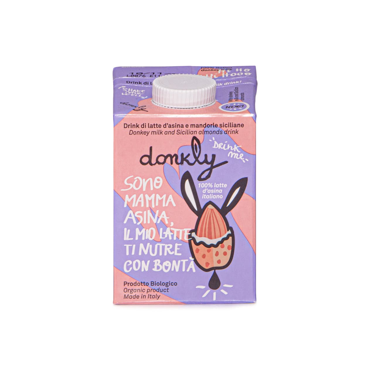 Donkly - Bevanda di latte d'asina e mandorle siciliane biologica - 500ml