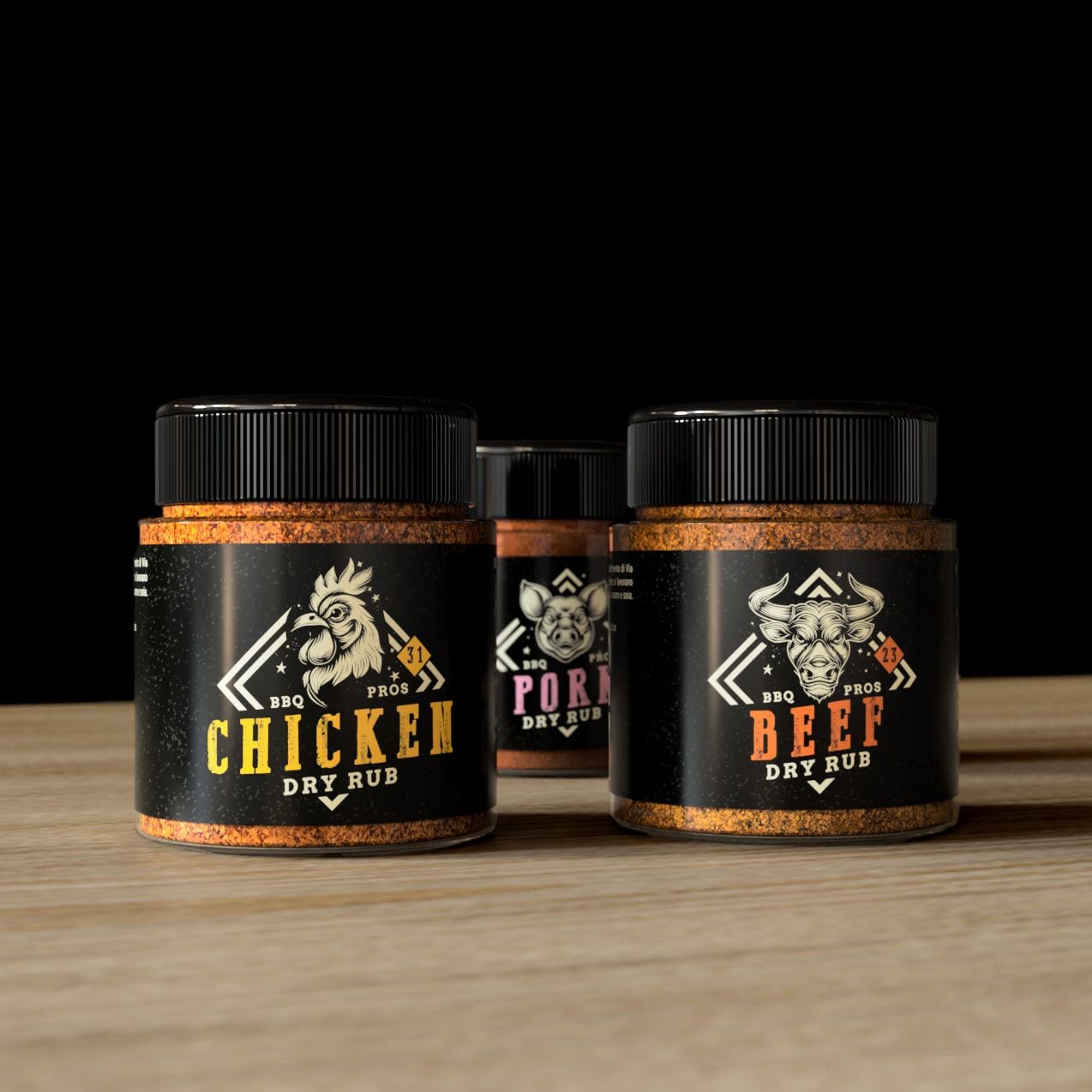 Kit Barbecue Rub - Essentials Pack, 3 Vasetti
