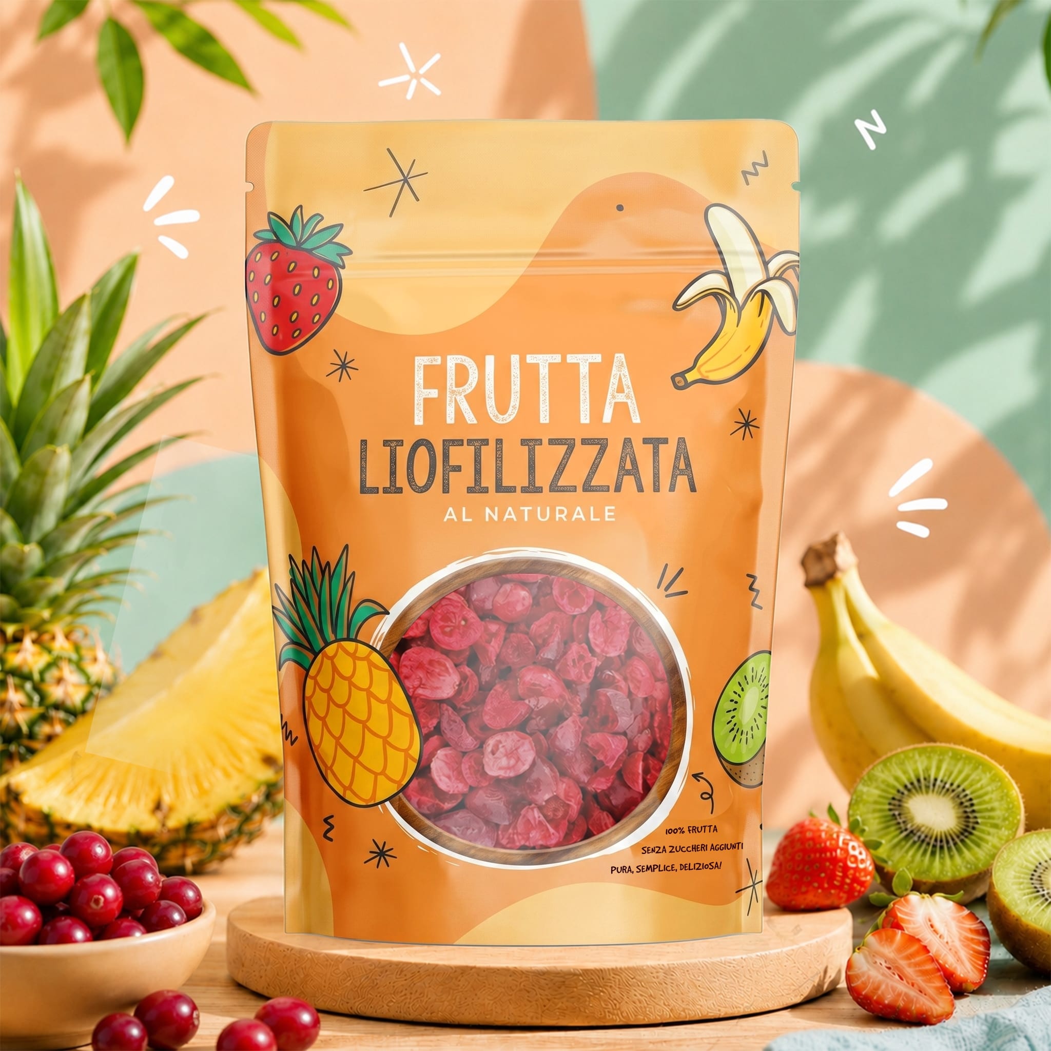 Mirtilli rossi liofilizzati