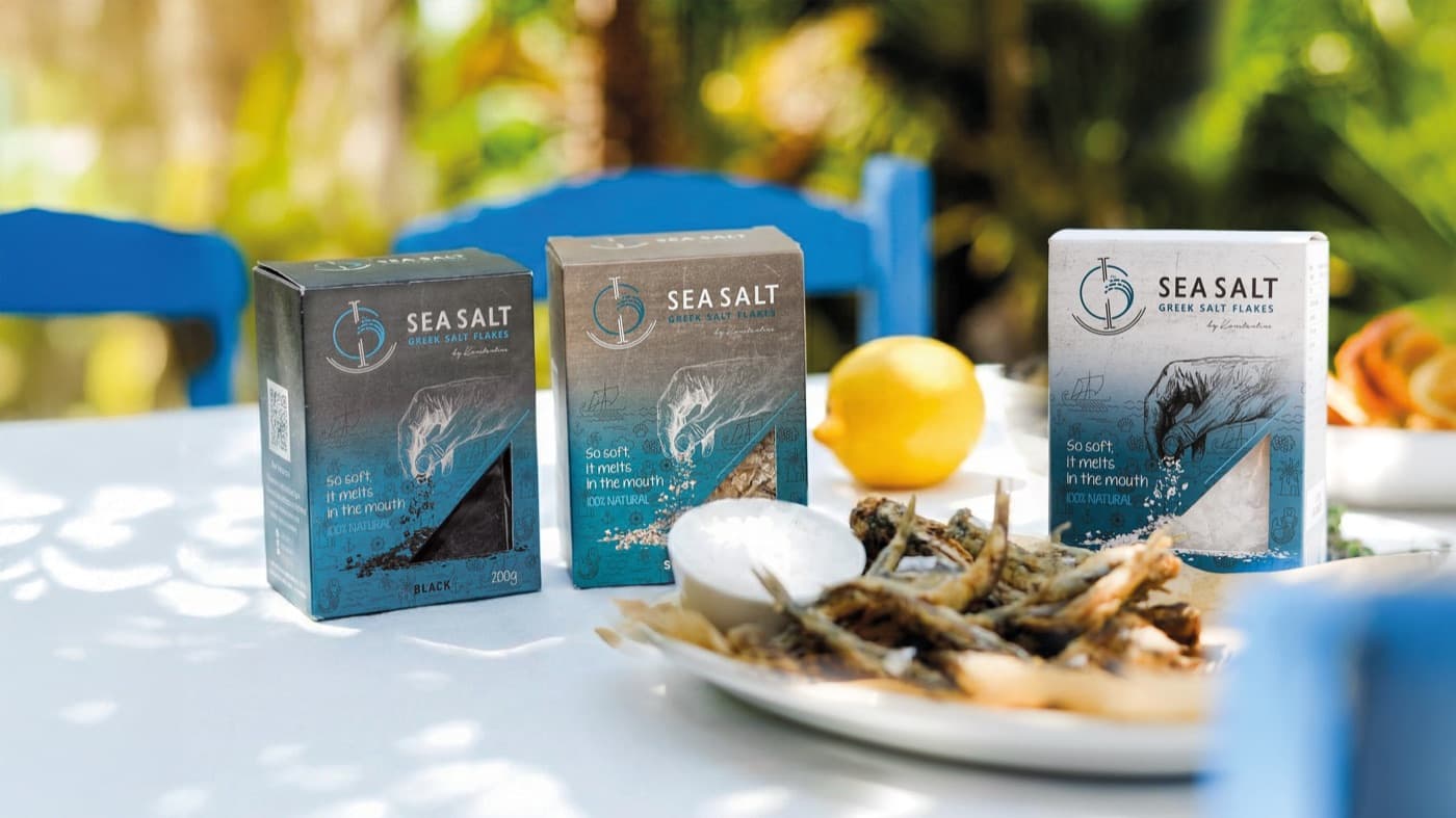 Greek Salt Flakes: fiocchi di sale marino greci