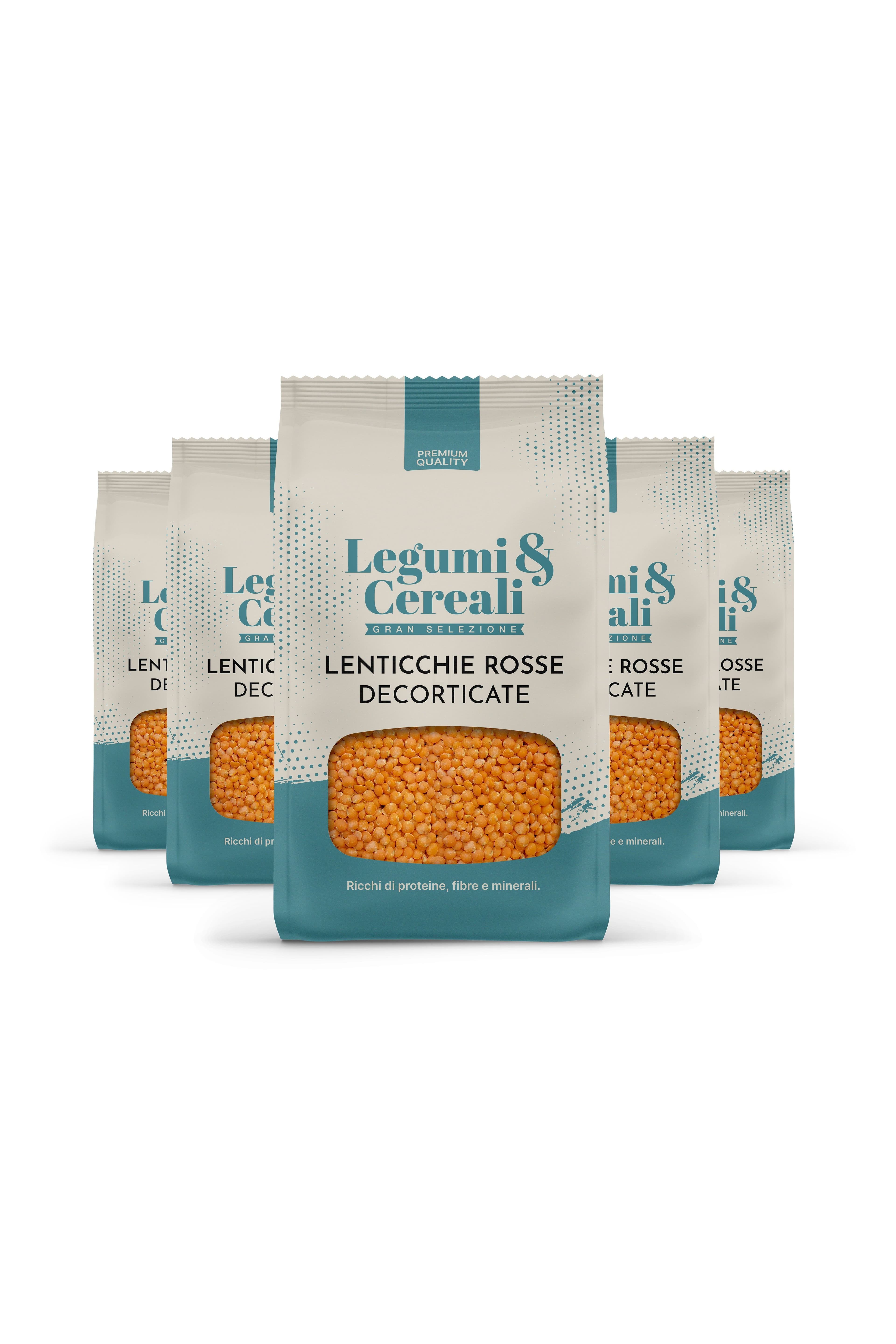 Lenticchie Rosse decorticate - Pacchetto 5 x 500 g