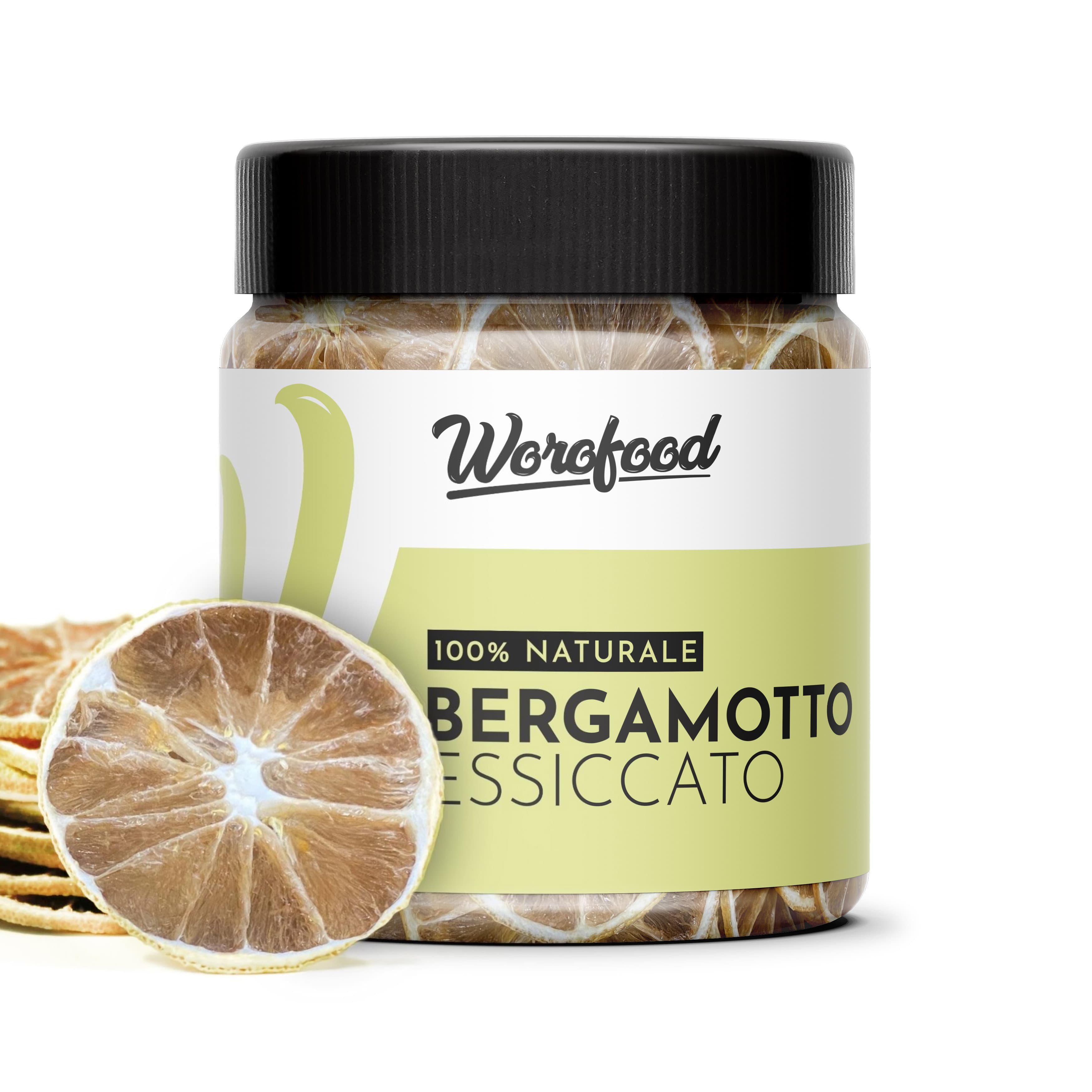 Bergamotto essiccato a fette al naturale, senza zucchero, senza additivi