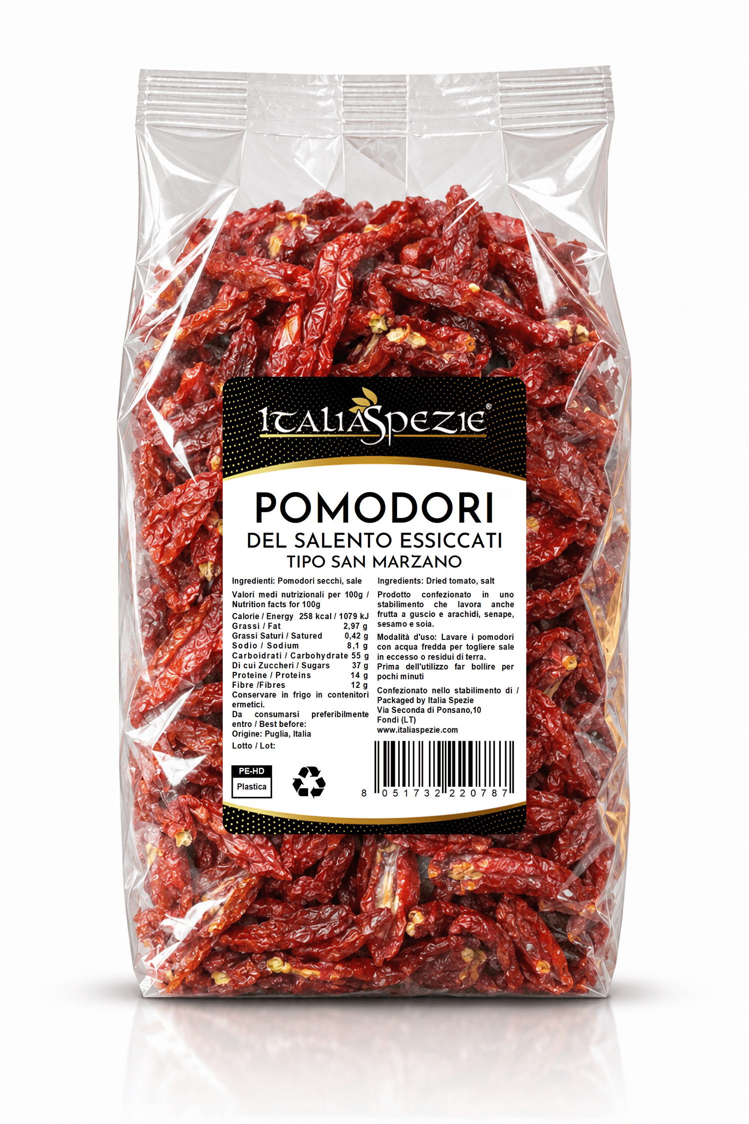 Pomodori essiccati Italiani tipo San Marzano — 1 kg