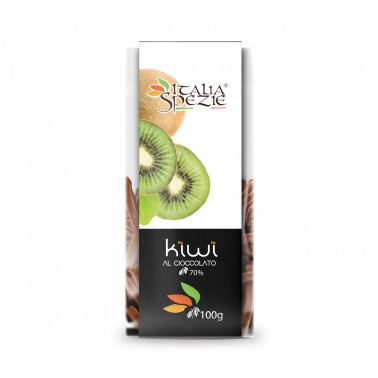 Kiwi Essiccato ricoperto di cioccolato fondente extra 70%